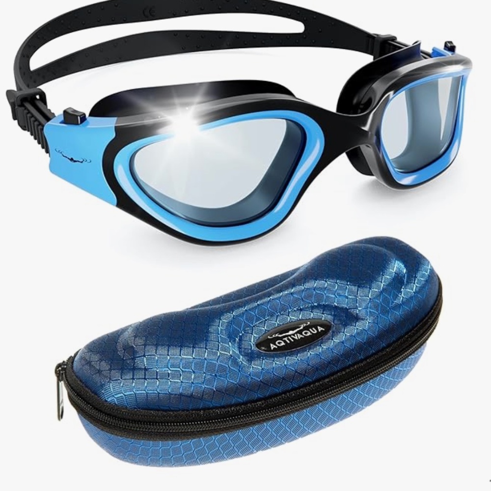 AqtivAqua Polarized Swimming Goggles — DX Wide View Swim Goggles for Adult Men W
